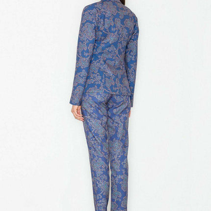 Elegant Patterned Blazer with Vibrant Style and Feminine Charm