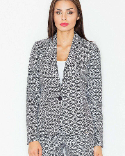 Chic Floral One-Button Blazer