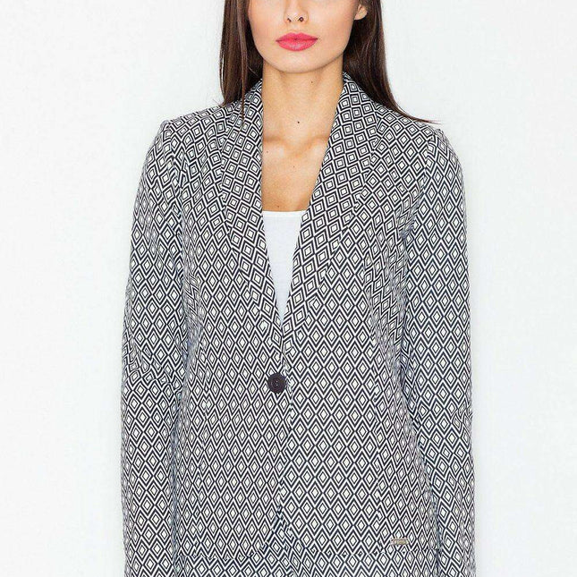 Chic Floral One-Button Blazer