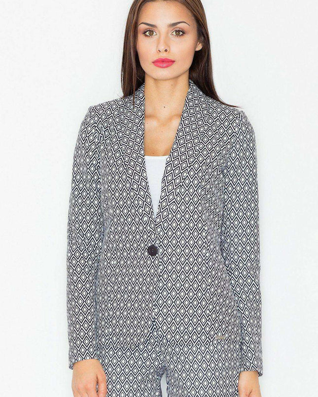 Chic Floral One-Button Blazer