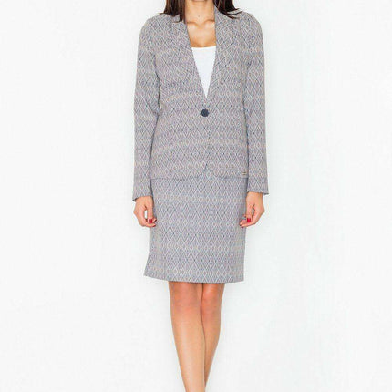 Chic Patterned Pencil Skirt with Covered Zip - Sizes S to XL