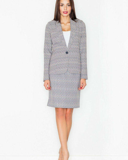 Chic Patterned Pencil Skirt with Covered Zip - Sizes S to XL