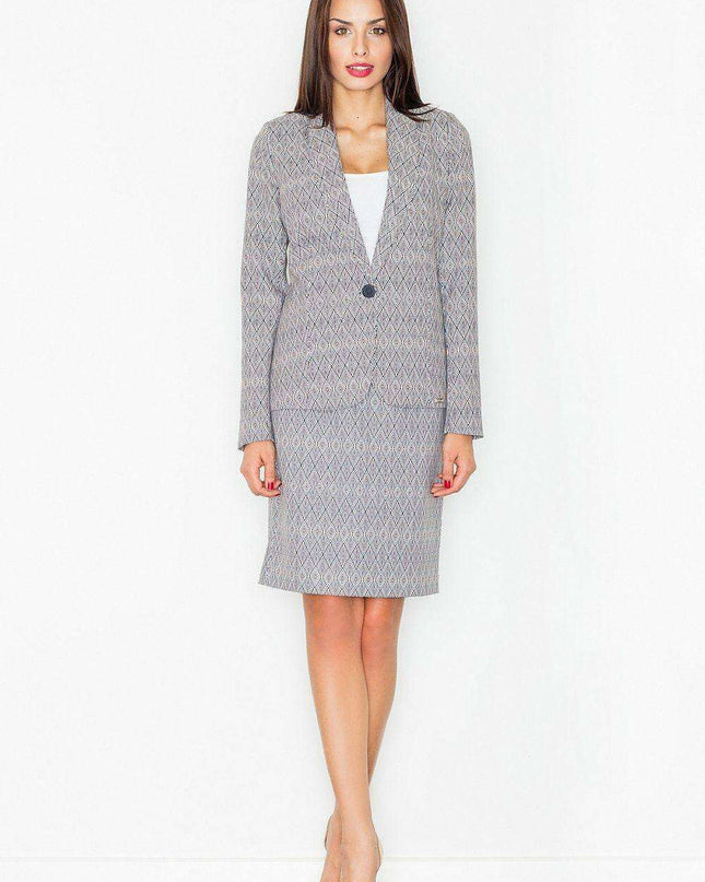 Chic Patterned Pencil Skirt with Covered Zip - Sizes S to XL