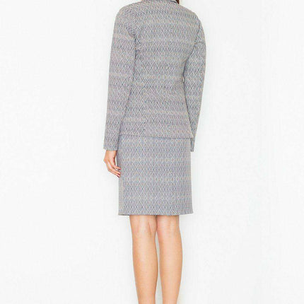 Chic Patterned Pencil Skirt with Covered Zip - Sizes S to XL