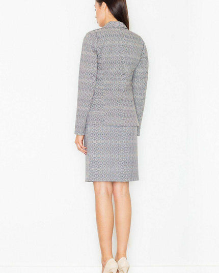 Chic Patterned Pencil Skirt with Covered Zip - Sizes S to XL