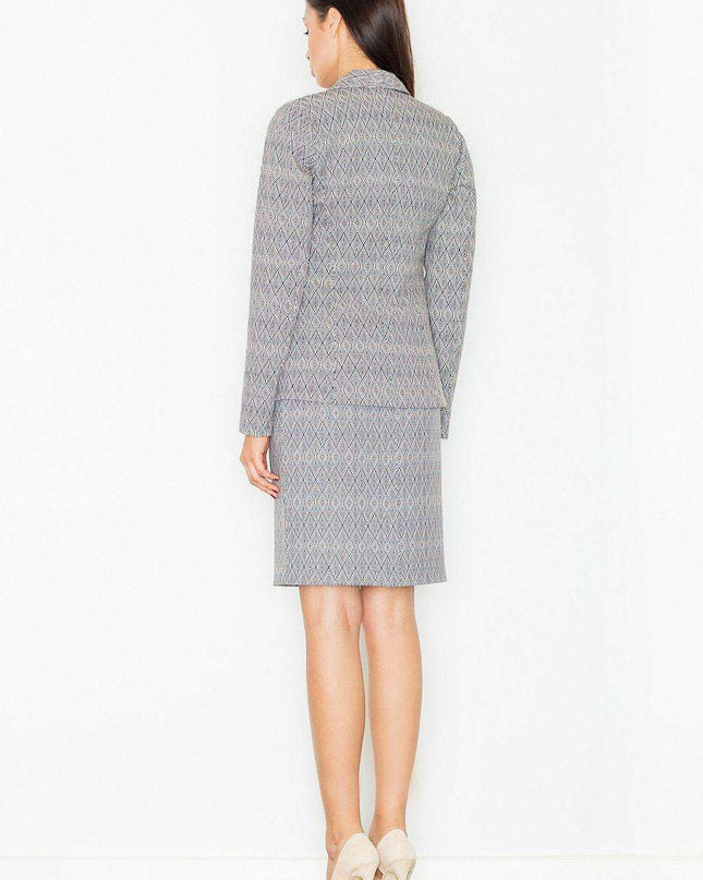 Chic Patterned Pencil Skirt with Covered Zip - Sizes S to XL