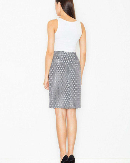 Chic Patterned Pencil Skirt with Hidden Zipper - Multiple Sizes Available