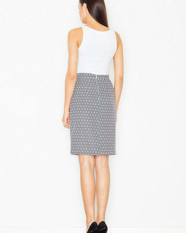 Chic Patterned Pencil Skirt with Hidden Zipper - Multiple Sizes Available