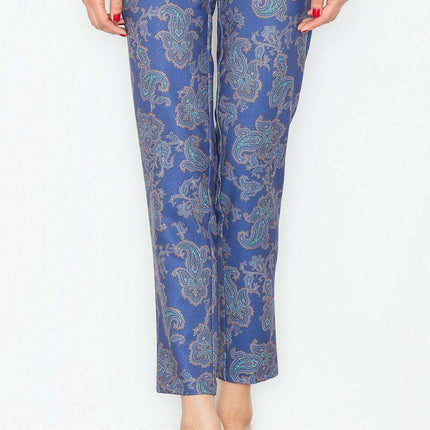 Vibrant High-Waisted Trousers - Stylish Prints in S/M/L/XL - Premium Polyester Blend