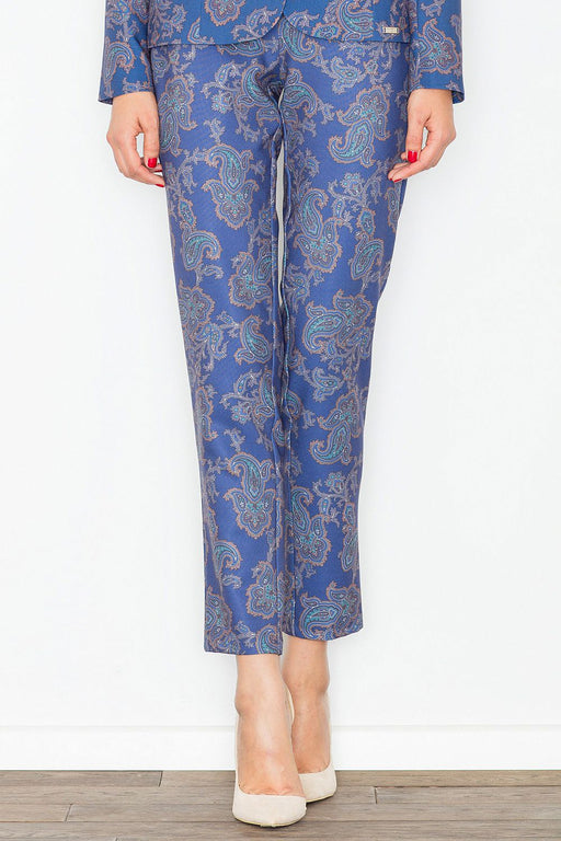 Colorful High-Waisted Women's Trousers with Stylish Prints - S/M/L/XL Size Options - Premium Polyester Fabric