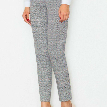 Chic High-Waisted Printed Trousers