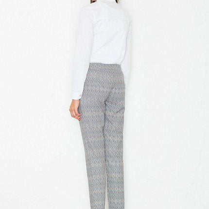 Chic High-Waisted Printed Trousers