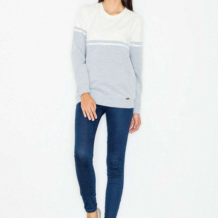 Chic Women's Cotton Blend Knit Sweater with Stylish Welt Detail