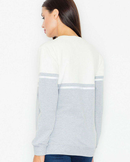 Chic Women's Cotton Blend Knit Sweater with Stylish Welt Detail