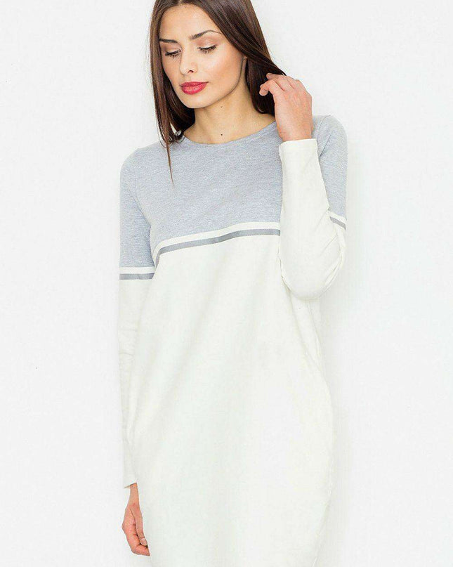 Chic Patterned Cotton Daydress with Functional Side Pockets