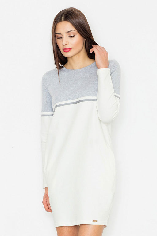 Casual Cotton Daydress with Patterned Knit Top