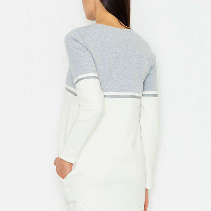 Chic Patterned Cotton Daydress with Functional Side Pockets