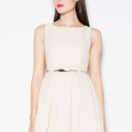 Elegant Venaton Sleeveless Pleated Evening Dress