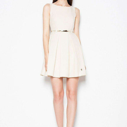 Elegant Venaton Sleeveless Pleated Evening Dress