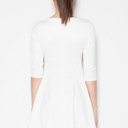Elegant Stitched Fit-and-Flare Dress for Timeless Style
