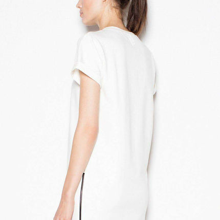 Contemporary Zipper-Embellished Knit Dress