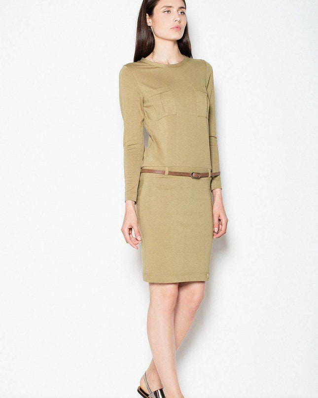 Eco-Friendly Luxe Leather Daydress - Chic Fashion Statement