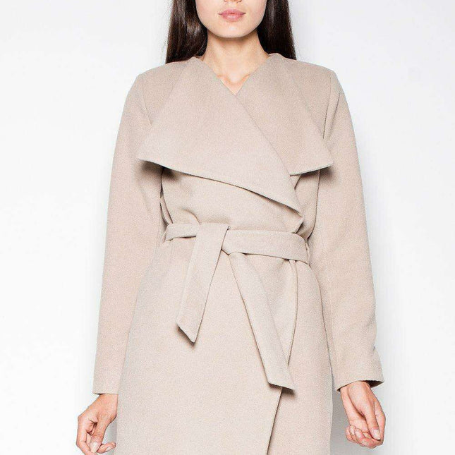 Elegant Belted Overcoat Venaton - Embrace Timeless Luxury