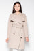 Elegant Belted Coat with Spread Collar