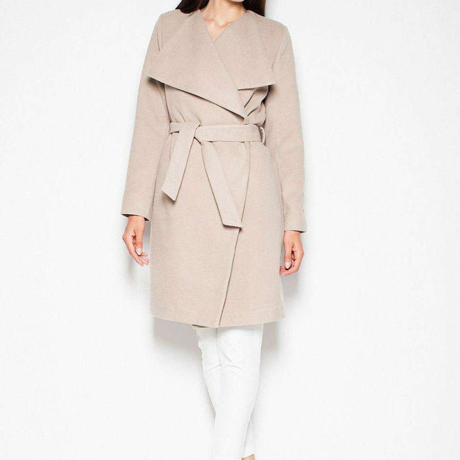 Elegant Belted Overcoat Venaton - Embrace Timeless Luxury