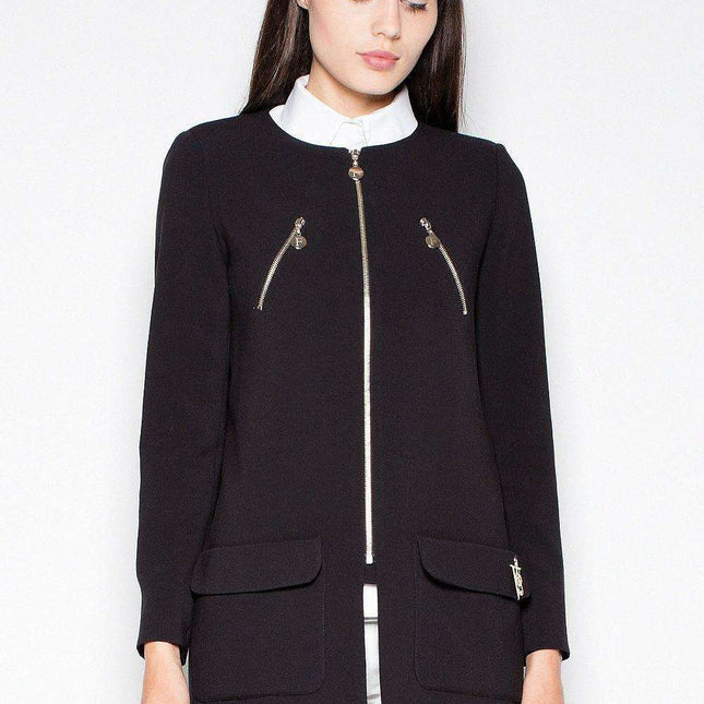 Venaton Modern Elegance Zippered Overcoat