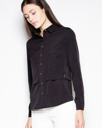 Sophisticated Venaton Long Sleeve Collared Shirt - Your Essential Style Staple