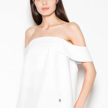 Chic Golden Zipper Flounce Sleeve Blouse