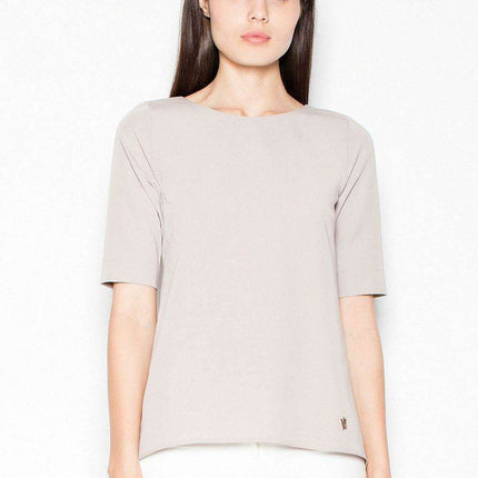 Chic Asymmetrical Blouse with Unique Back Cut