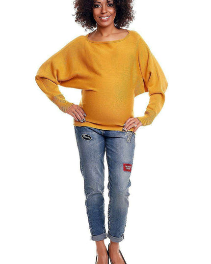 Chic Peekaboo Shoulder Maternity Kimono Sweater