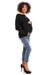 Pregnancy Oversize Sweater with Peekaboo Shoulder Detail