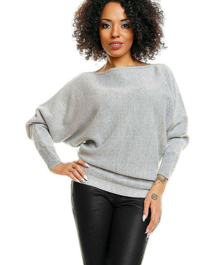 Chic Oversized Batwing Kimono Sweater - Cozy Acrylic Blend Design