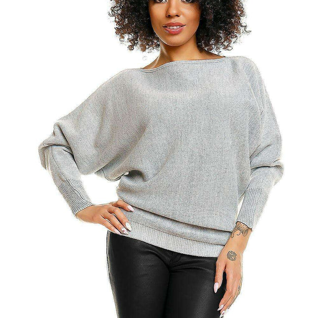 Chic Oversized Batwing Kimono Sweater - Cozy Acrylic Blend Design