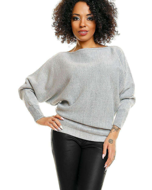 Chic Oversized Batwing Kimono Sweater - Cozy Acrylic Blend Design