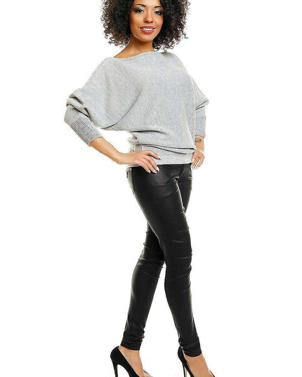 Chic Oversized Batwing Kimono Sweater - Cozy Acrylic Blend Design