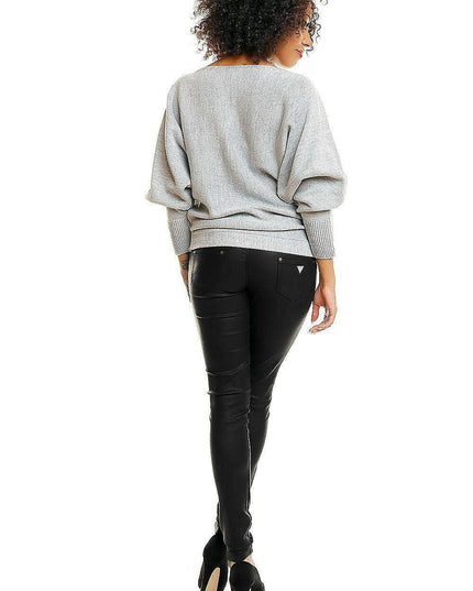 Chic Oversized Batwing Kimono Sweater - Cozy Acrylic Blend Design