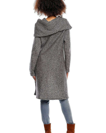 Chic Asymmetrical Maternity Turtleneck Sweater for Expecting Mothers