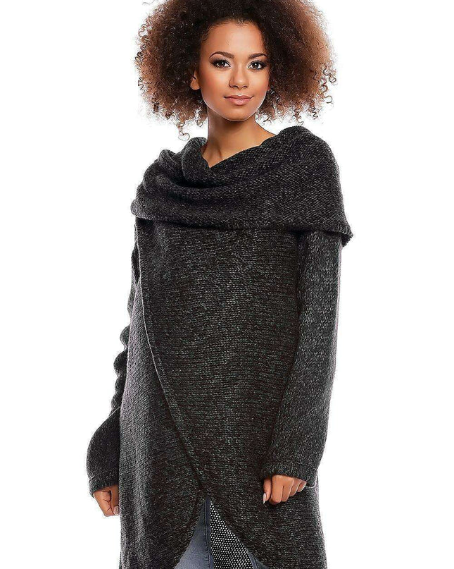 Elegant Maternity Knit Wrap - Cozy Style for Expecting Moms