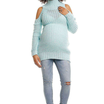 Stylish Peekaboo Shoulder Maternity Sweater: Comfort Meets Chic Fashion