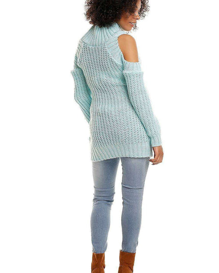Stylish Peekaboo Shoulder Maternity Sweater: Comfort Meets Chic Fashion