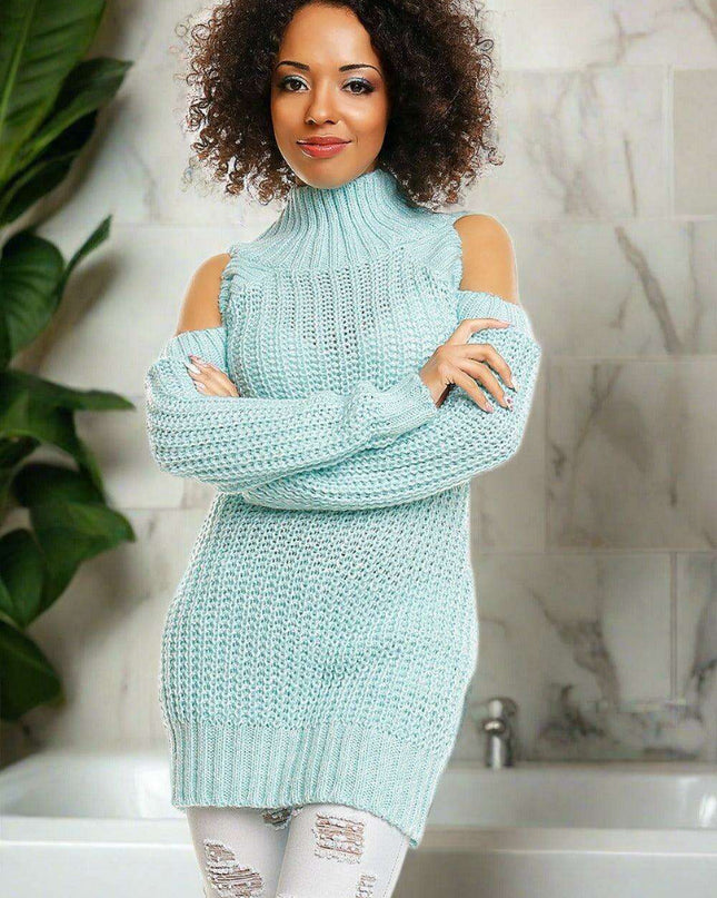 Trendy Off-Shoulder Maternity Knit Pullover