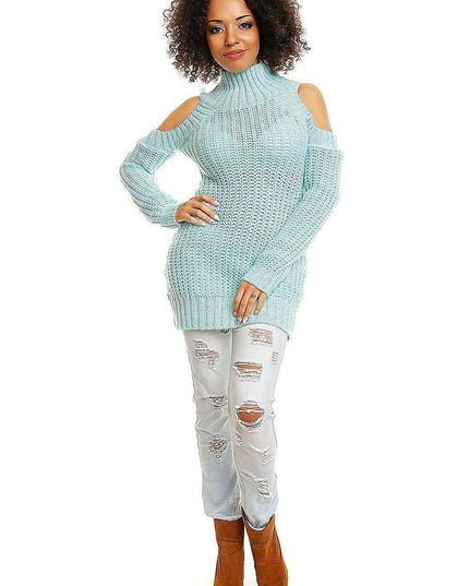 Trendy Off-Shoulder Maternity Knit Pullover