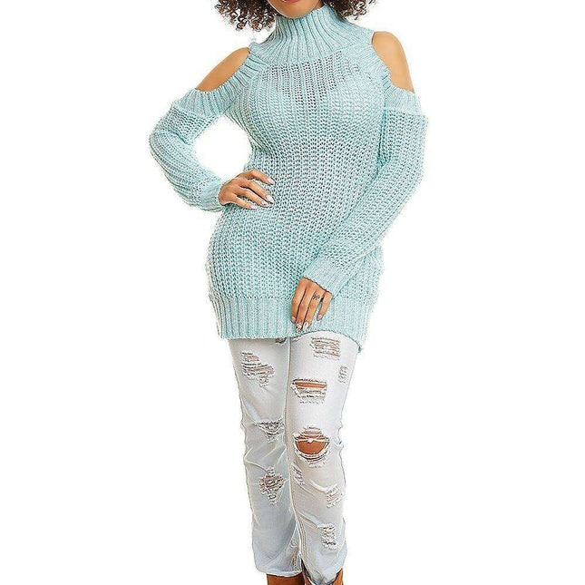 Trendy Off-Shoulder Maternity Knit Pullover