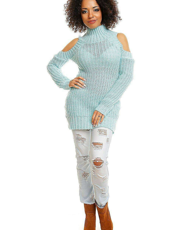 Trendy Off-Shoulder Maternity Knit Pullover