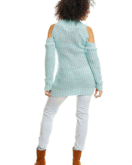 Trendy Off-Shoulder Maternity Knit Pullover