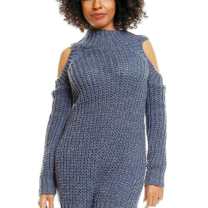 Chic Peek-a-Boo Shoulder Maternity Sweater for Modern Moms